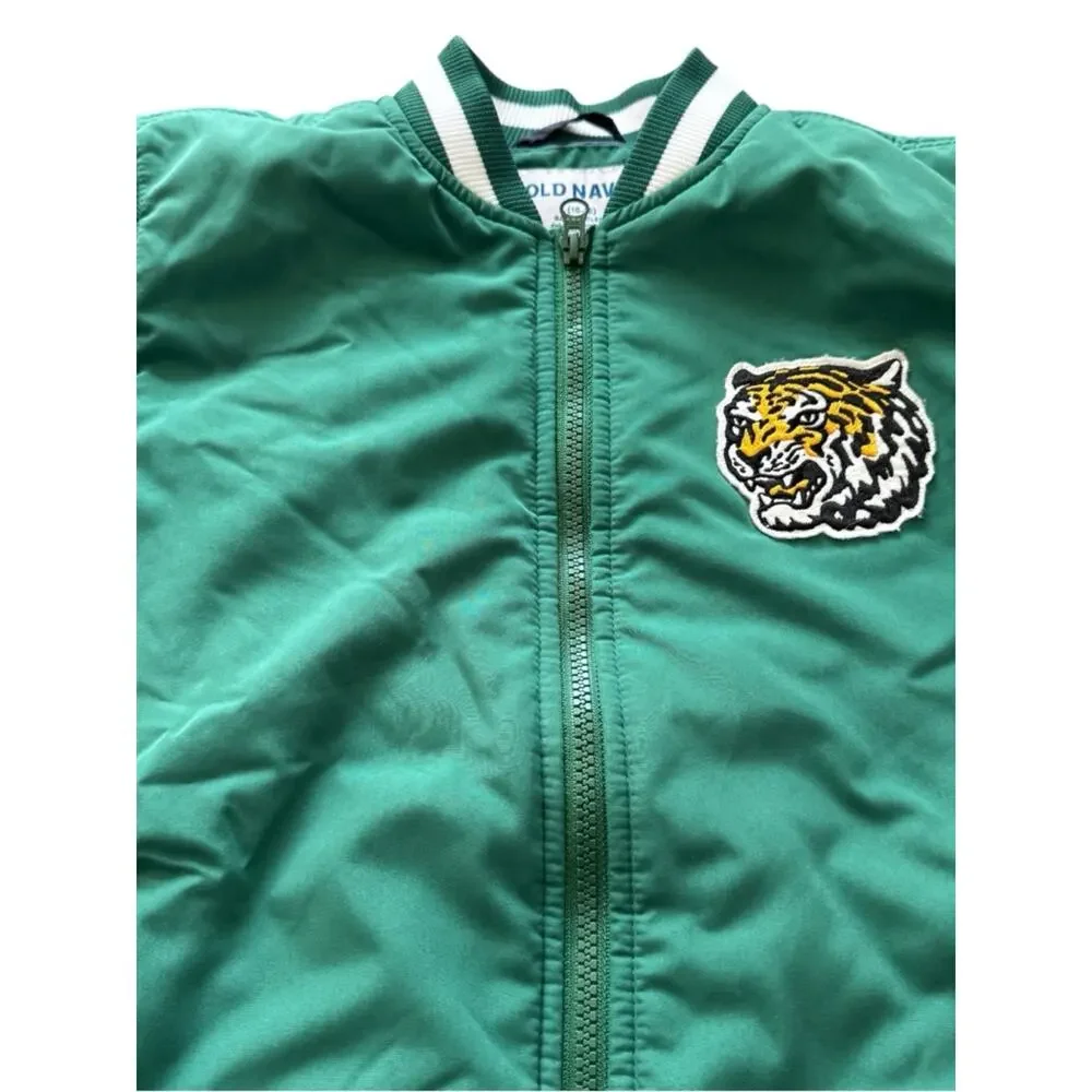 Old Navy Boys Bomber Varsity Jacket Patch Large 10-12